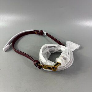 New The Marc Jacobs Burgundy Leather Slim Adjustable Strap